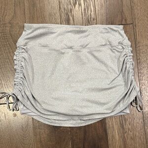 Silver Ruched Skirt